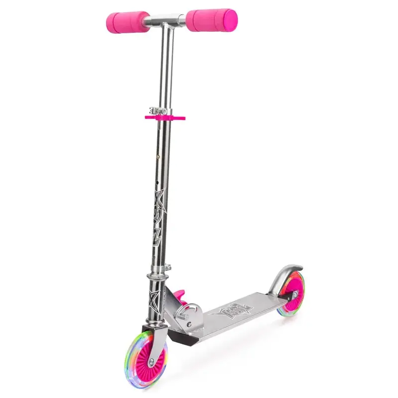 Xootz Pink Led-Lit Folding Scooter With Light-Up Wheels 1