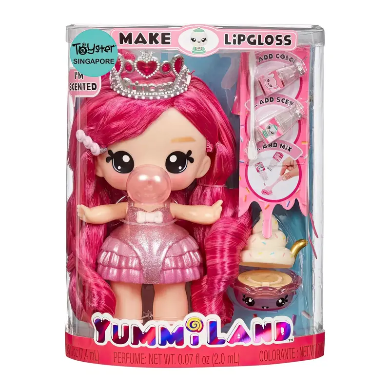 Yummiland Bianca Bubblegum Large Fashion Doll With Matching Lipgloss Pet 1