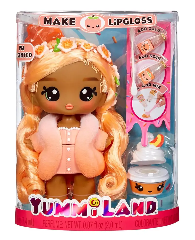 Yummiland Large Collector Doll + Lipgloss Pet – Piper Peach Edition 1