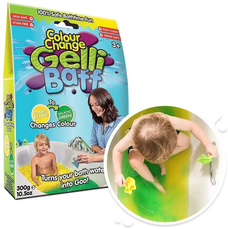 Zimpli Kids Gelli Baff Color-Changing Bath Powder – 300G (Yellow To Green) 1