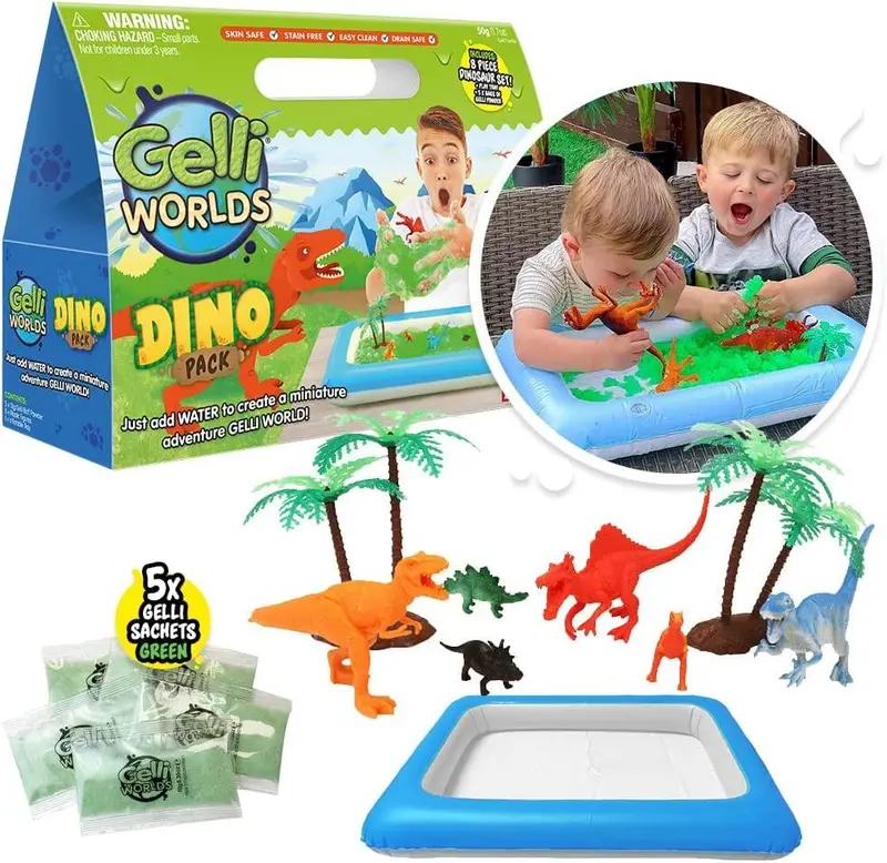 Zimpli Kids Gelli Worlds Dino Slime Kit – Sensory Play Pack 1