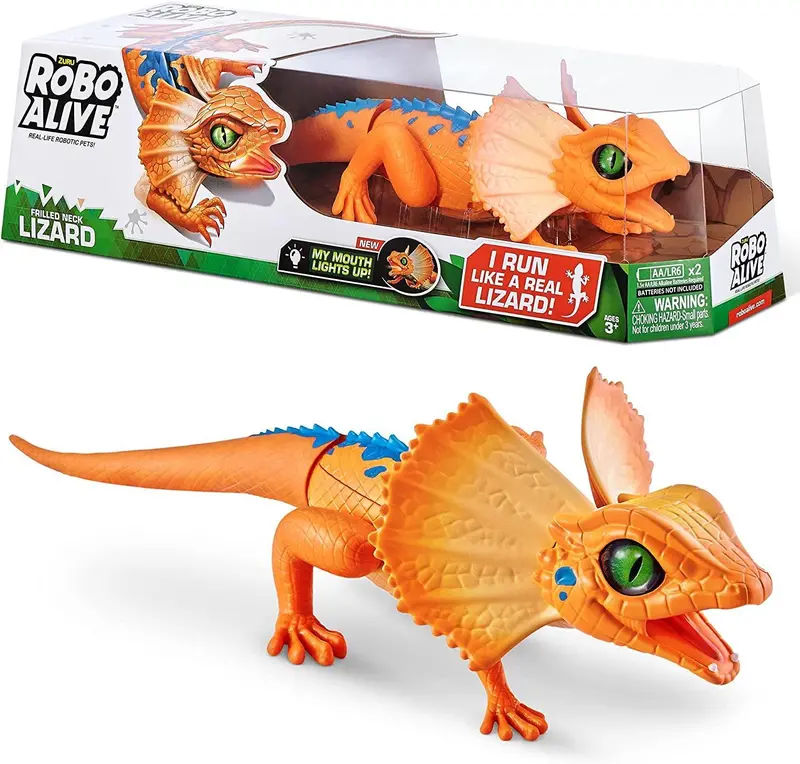 Zuru Robo Alive Orange Robotic Lizard – Realistic Reptile Companion 1