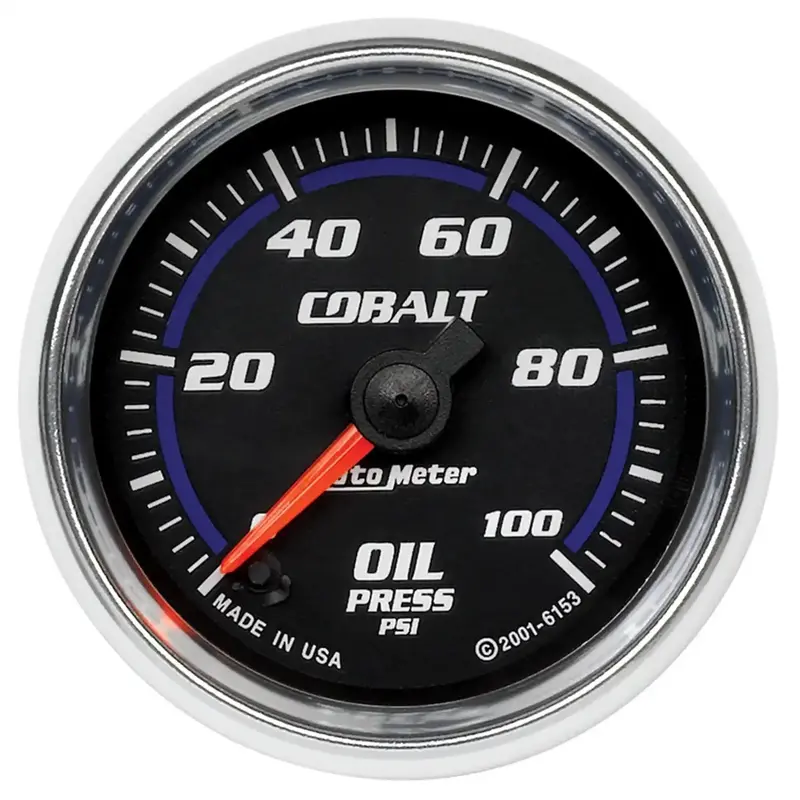 Autometer Digital Oil Pressure Gauge – 2-1/16" Cobalt Face, 100 Psi Range (6153) 1