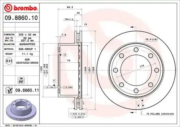 Brembo Premium Slotted Brake Rotor – Direct Oe Replacement 1