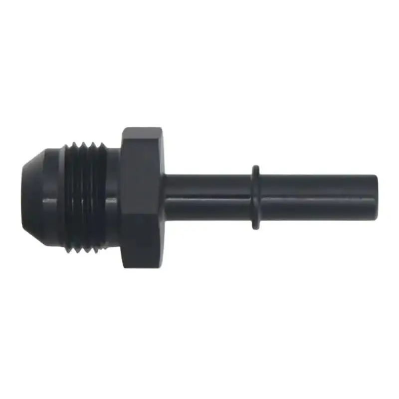 Deatschwerks 8An Male Flare To 5/16" Efi Quick Connect Adapter – Anodized Matte Black Finish 1