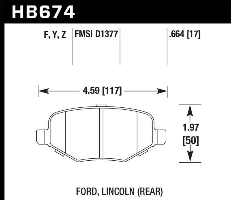 Hawk Performance Hps 5.0 Front Brake Pads – Hb674B.664, 0.664-Inch Thickness 1