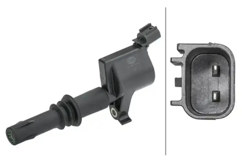 Hella 358168561 Flush-Mount Pencil Ignition Coil – 2-Pin Connector 1