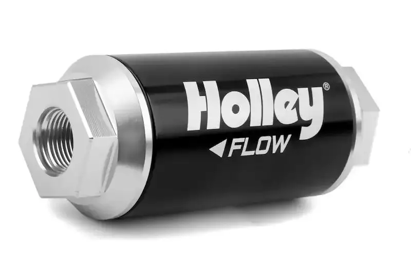 Holley 162-553 Billet Fuel Filter With 100-Micron Rating And 3/8" Npt Threads 1
