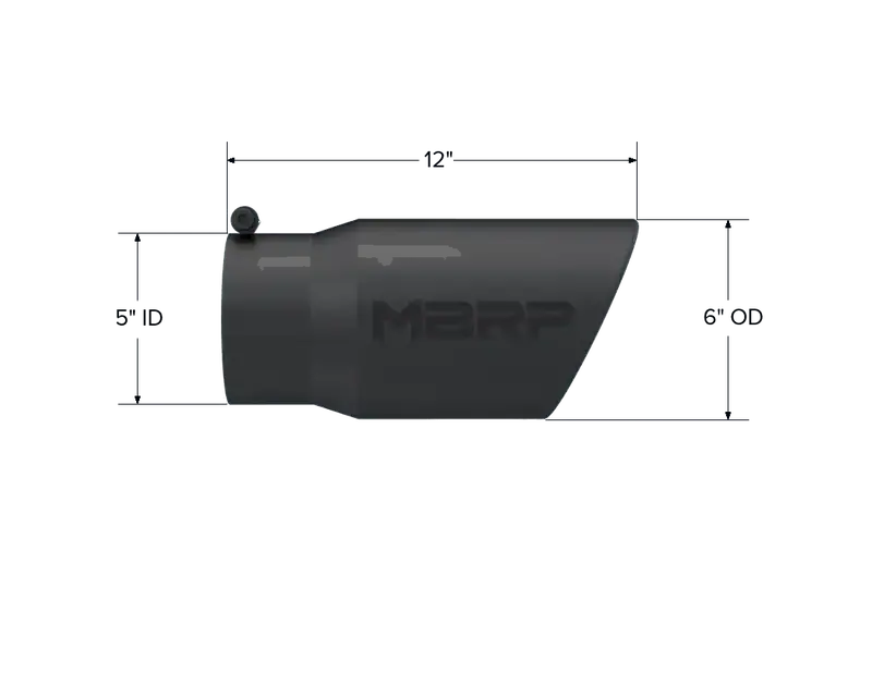 Mbrp T5075Blk Exhaust Tailpipe Tip – 4" Diameter, Matte Black Finish 1