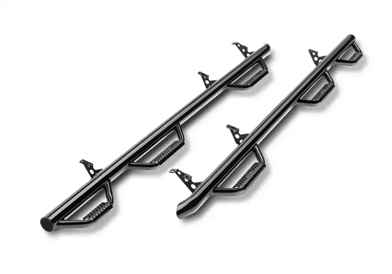 N-Fab F09112Qc-6 Gloss Black Nerf Step System With Integrated Cab Steps 1