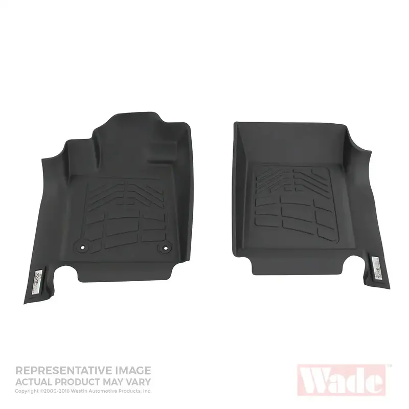Westin 72-110039 Sure-Fit Black Front Floor Liners – 2-Piece Set With Driver-Side Foot Pad 1